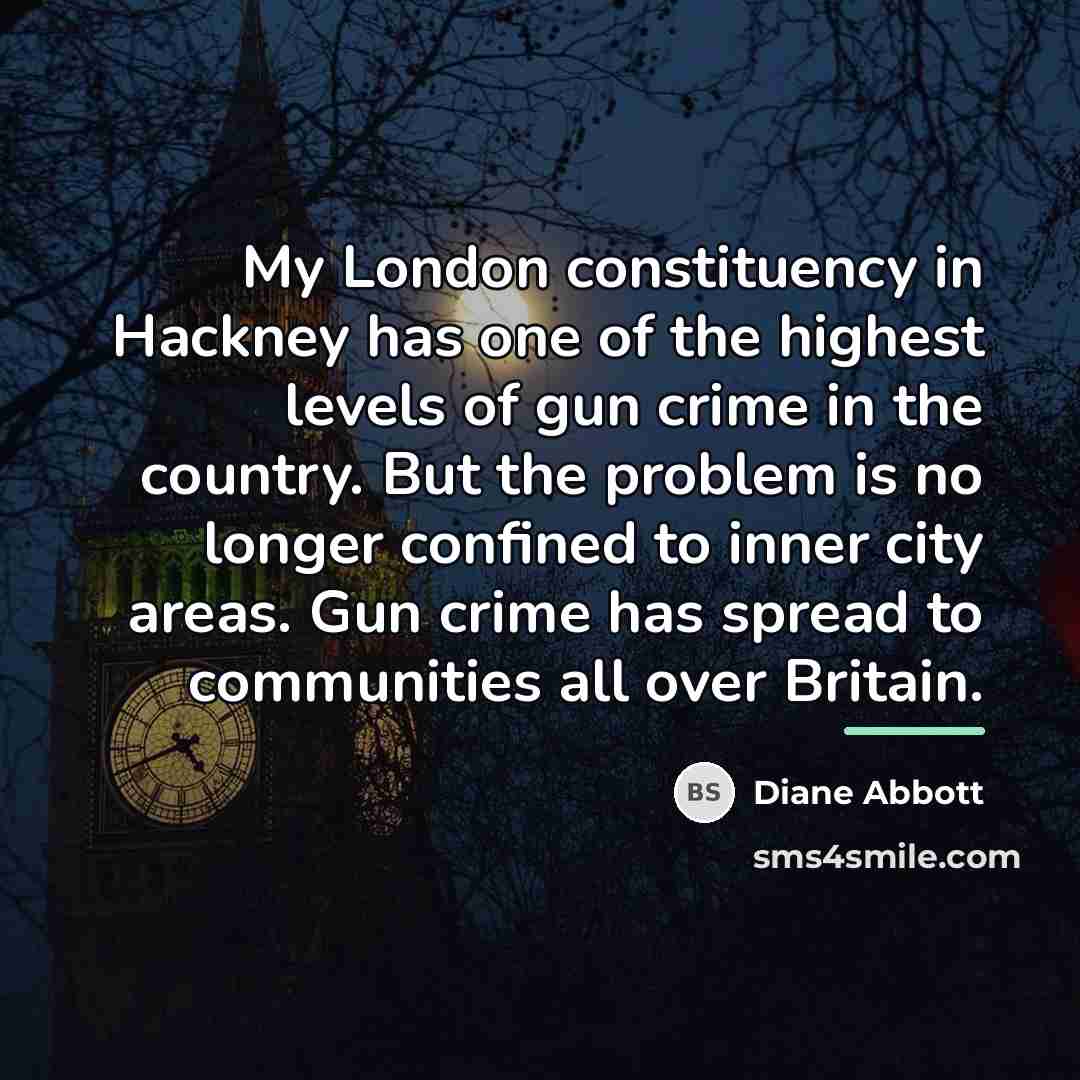 “My London constituency in Hackney has one of the highest…” quote by Diane Abbott