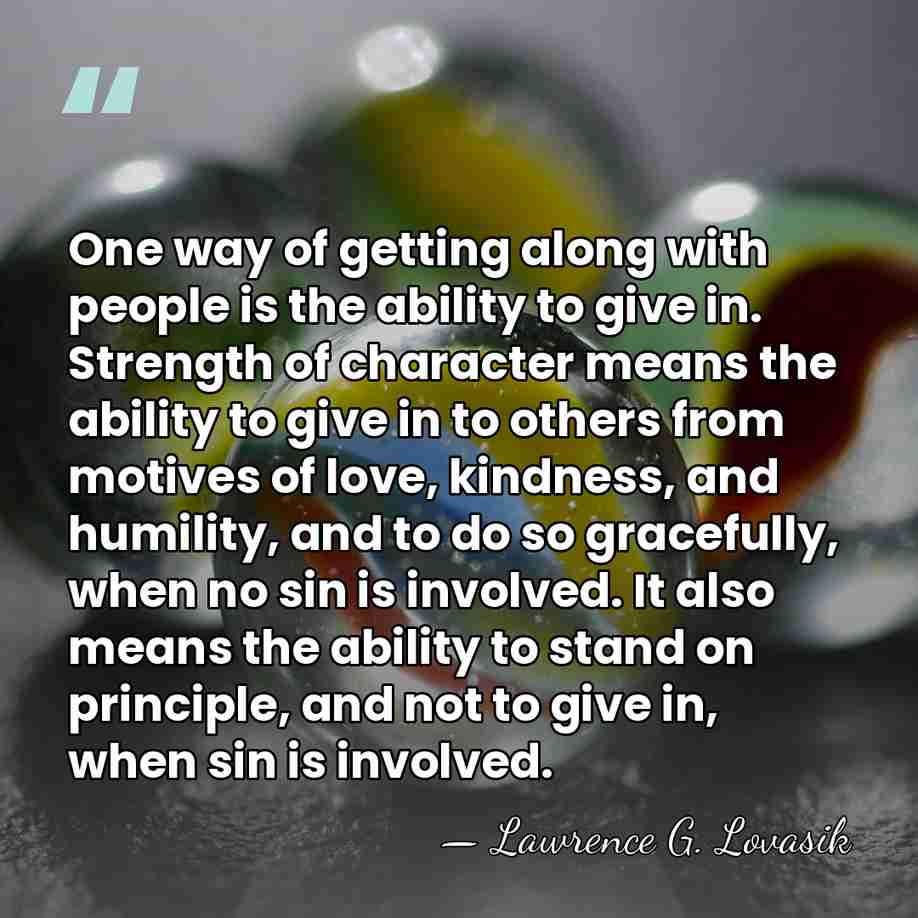 One way of getting along with people is the ability to give&hellip; - Lawrence G. Lovasik