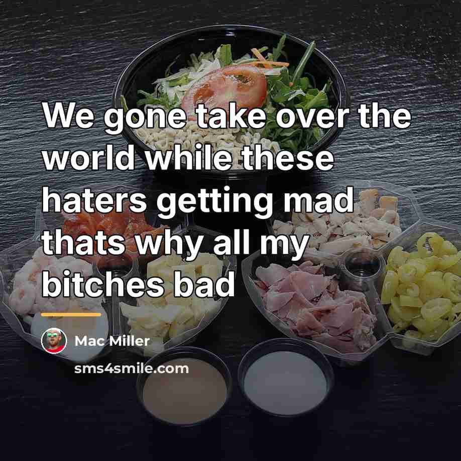 “We gone take over the world while these haters getting…” quote by Mac Miller
