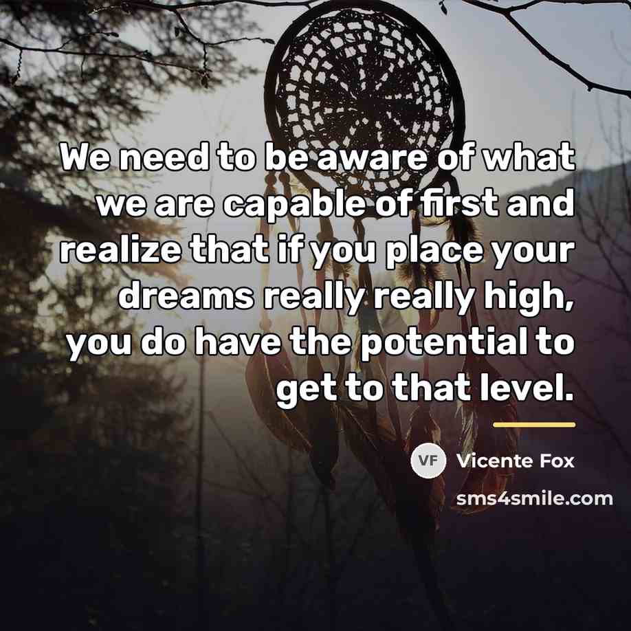 “We need to be aware of what we are capable…” quote by Vicente Fox