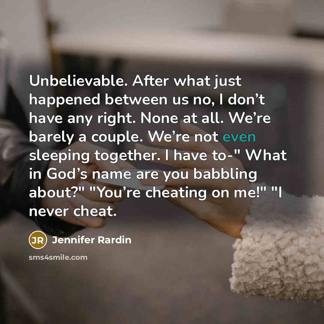 “Unbelievable. After what just happened between us no, I don’t…” quote by Jennifer Rardin