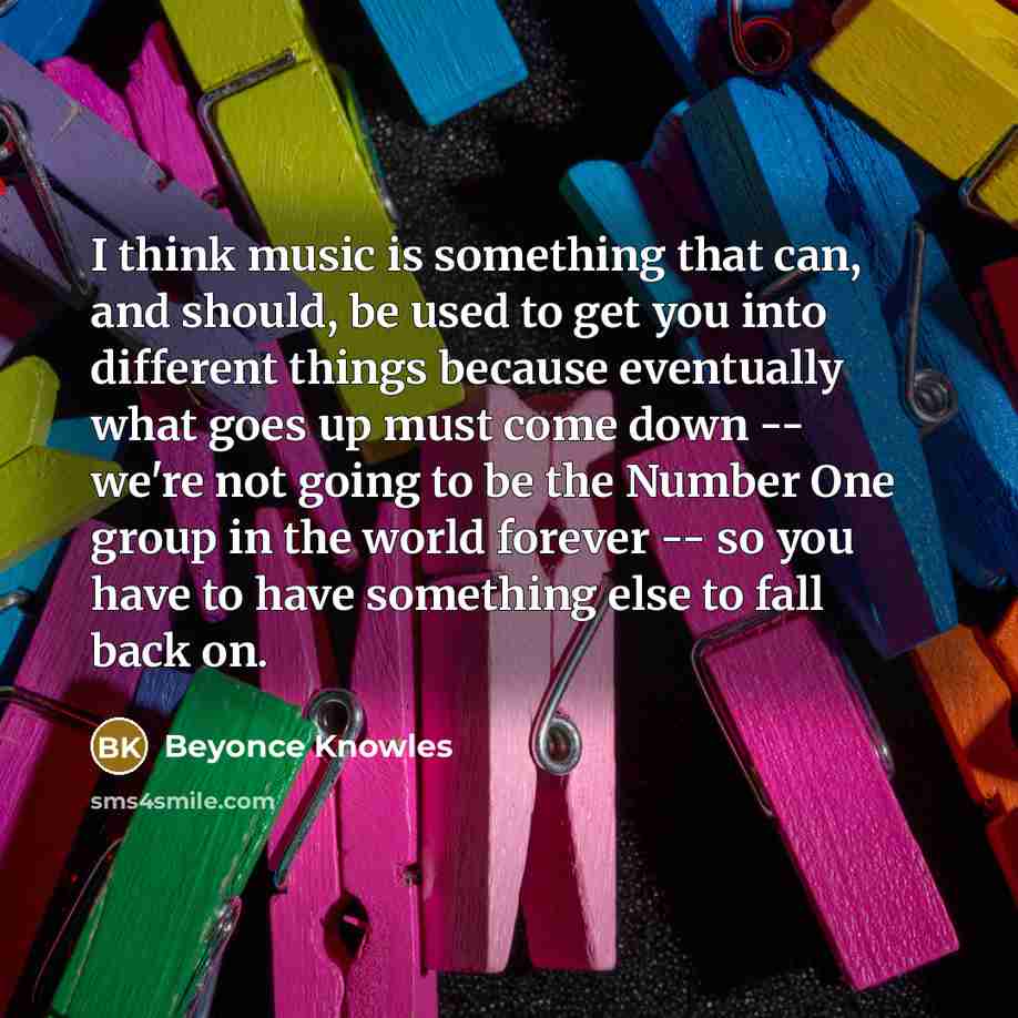 “I think music is something that can, and should, be…” quote by Beyonce Knowles