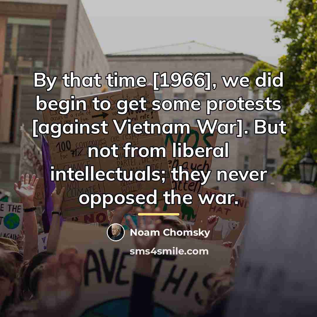 “By that time [1966], we did begin to get some…” quote by Noam Chomsky