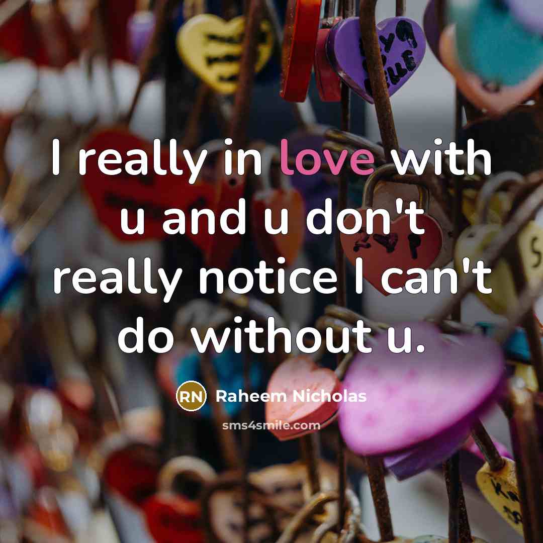 “I really in love with u and u don't really…” quote by Raheem Nicholas