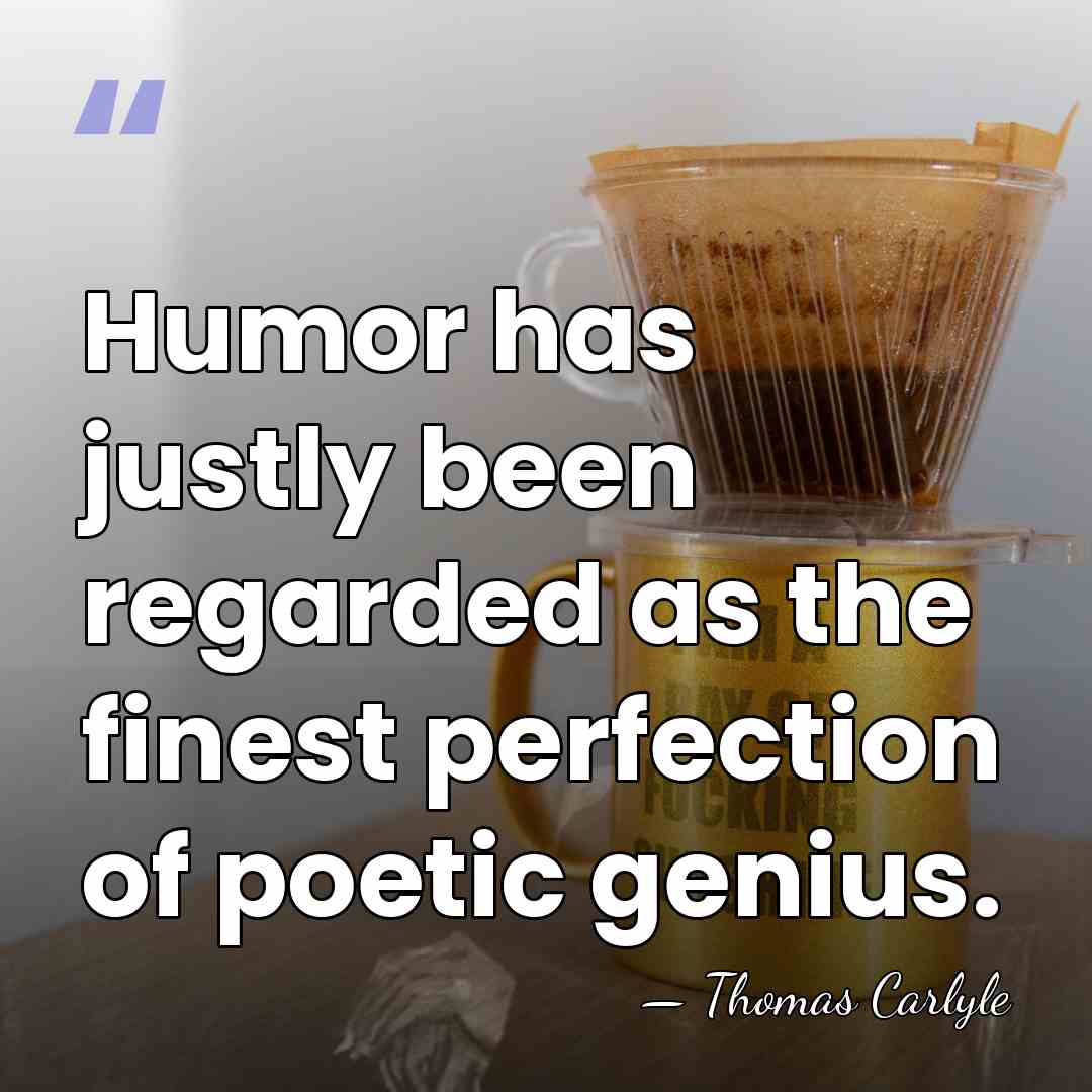 Humor has justly been regarded as the finest perfection of poetic genius. - Thomas Carlyle