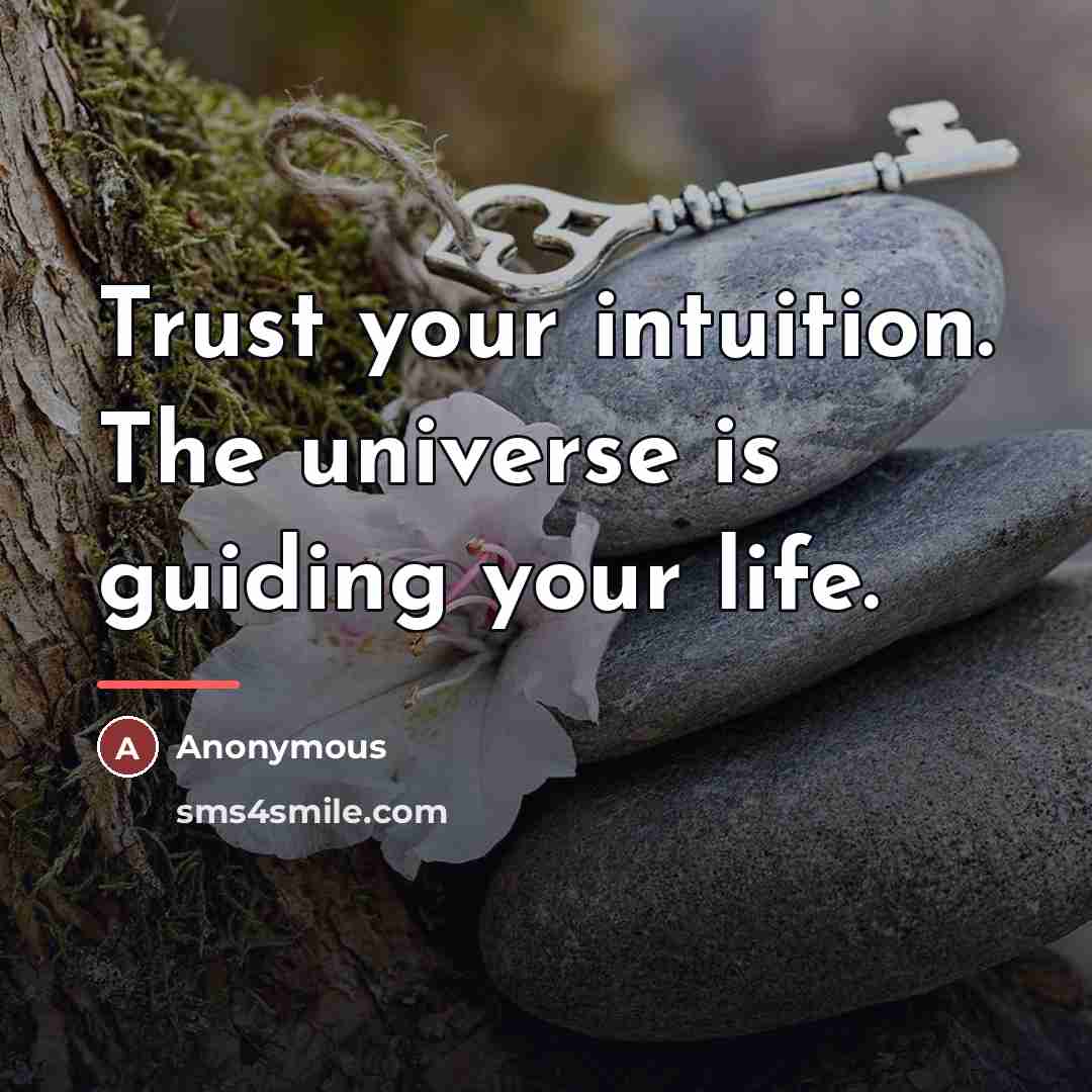 “Trust your intuition. The universe is guiding your life.…” quote by Anonymous