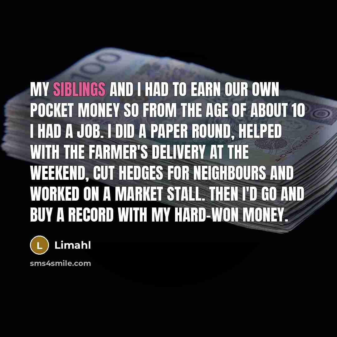 “My siblings and I had to earn our own pocket…” quote by Limahl