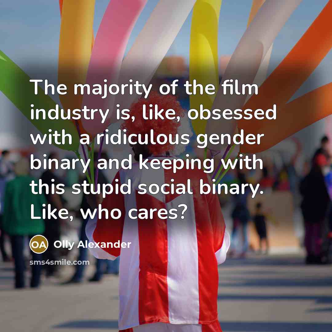 “The majority of the film industry is, like, obsessed with…” quote by Olly Alexander