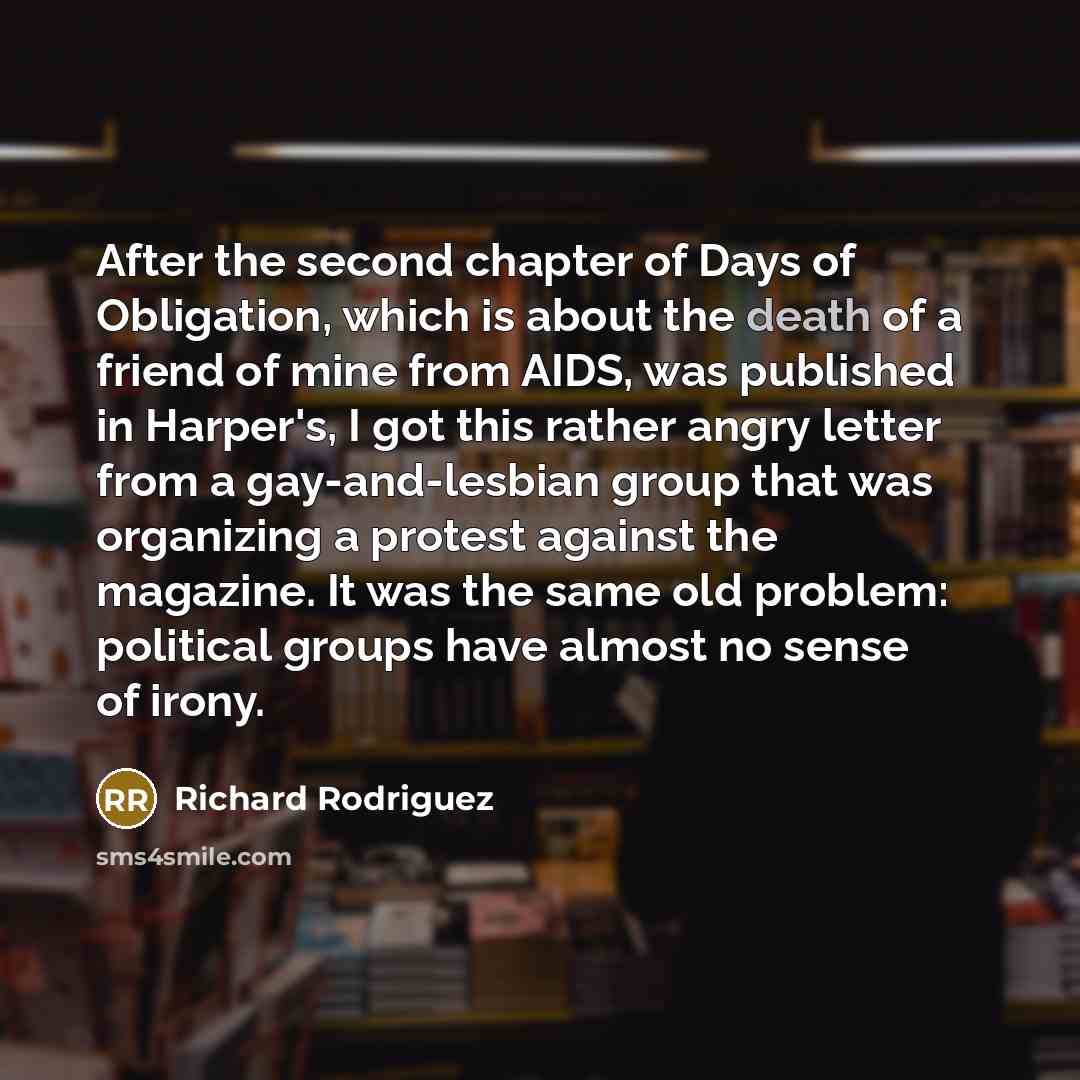 “After the second chapter of Days of Obligation, which is…” quote by Richard Rodriguez