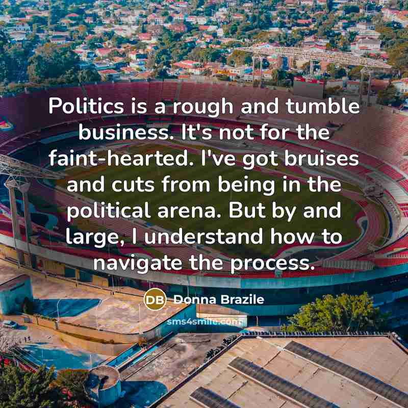 “Politics is a rough and tumble business. It's not for…” quote by Donna Brazile