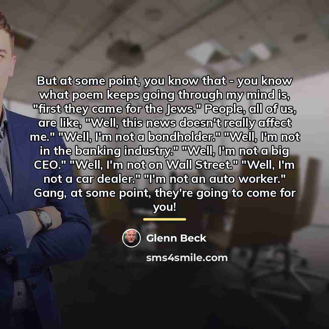 “But at some point, you know that - you know…” quote by Glenn Beck