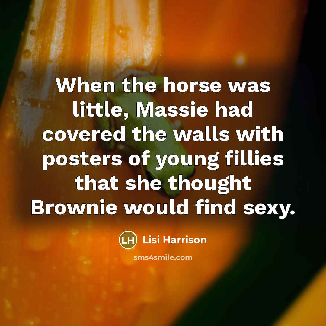 “When the horse was little, Massie had covered the walls…” quote by Lisi Harrison