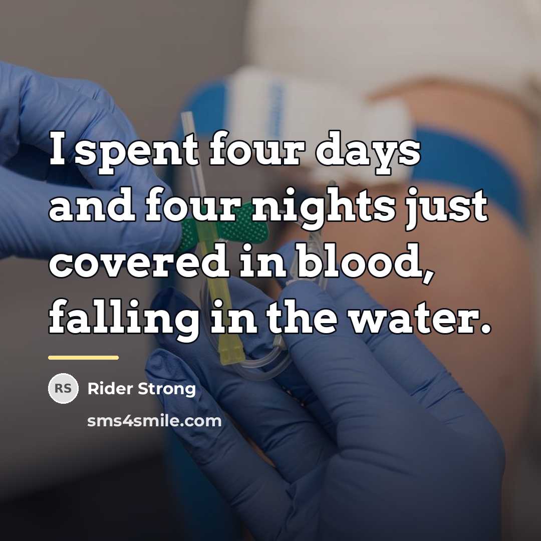 “I spent four days and four nights just covered in…” quote by Rider Strong