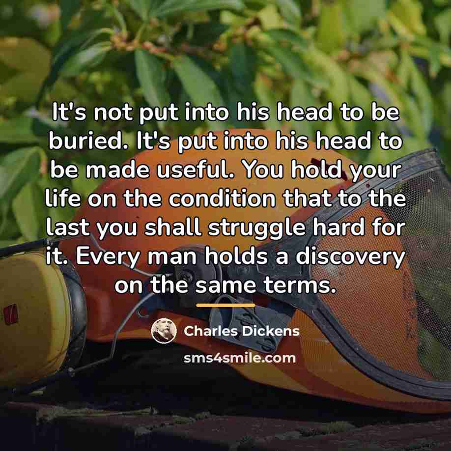“It's not put into his head to be buried. It's…” quote by Charles Dickens