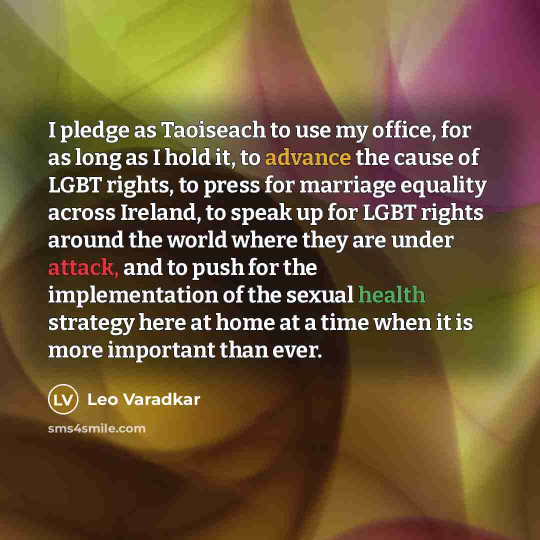 “I pledge as Taoiseach to use my office, for as…” quote by Leo Varadkar