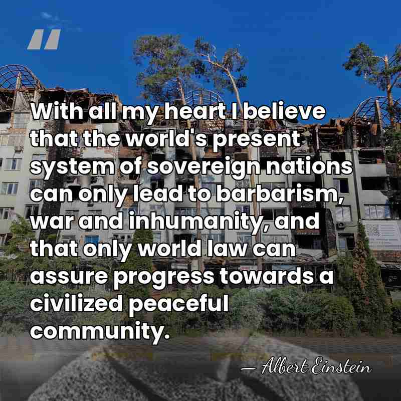 With all my heart I believe that the world's present system of&hellip; - Albert Einstein