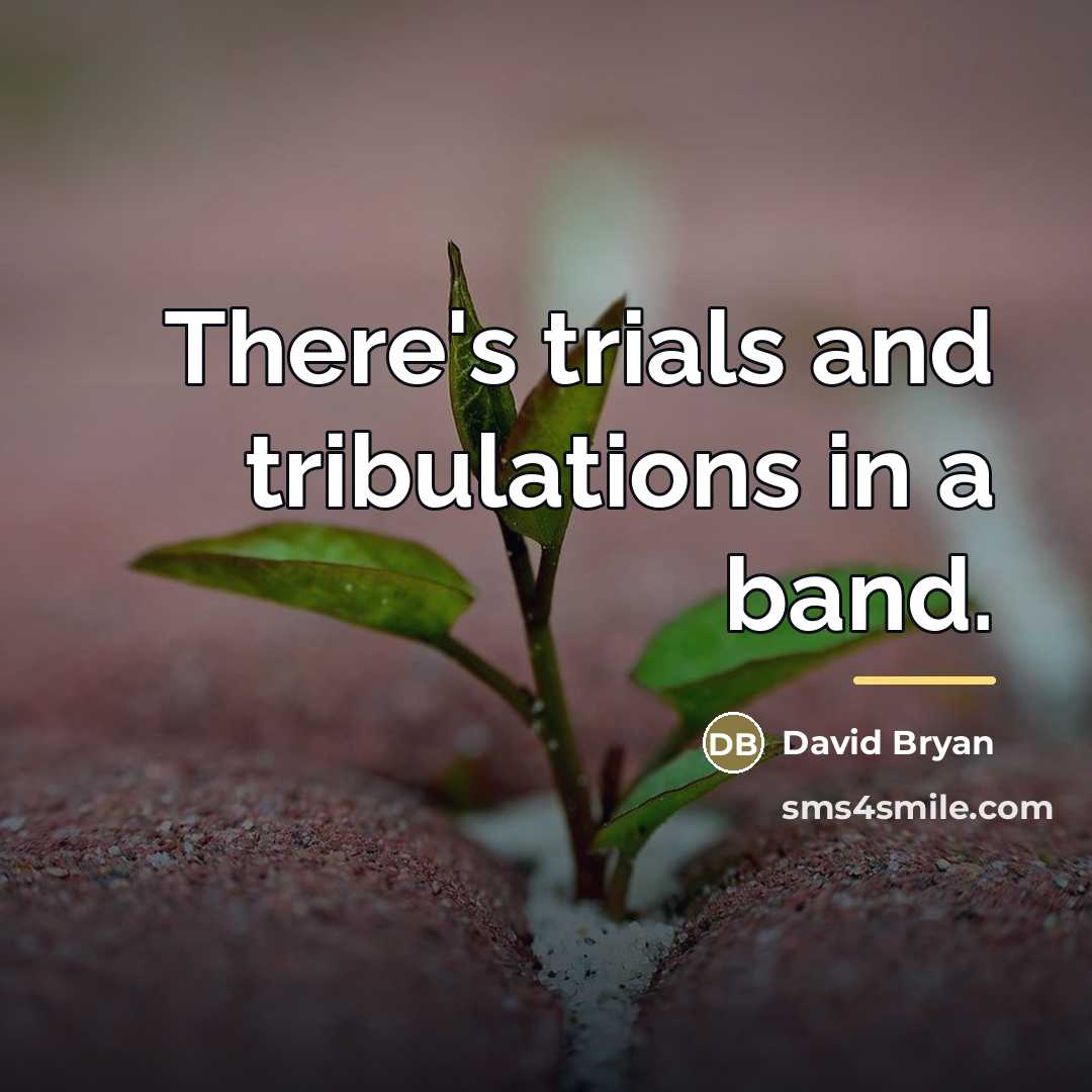 “There's trials and tribulations in a band.…” quote by David Bryan