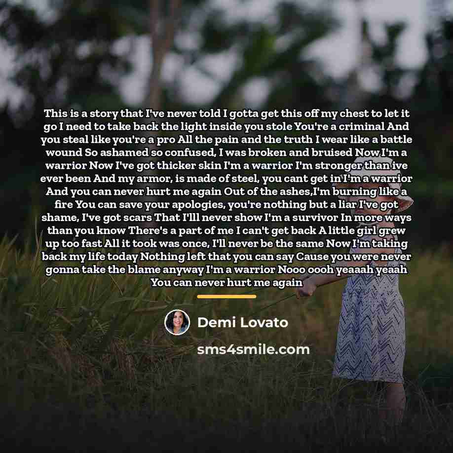 “This is a story that I've never told I gotta…” quote by Demi Lovato