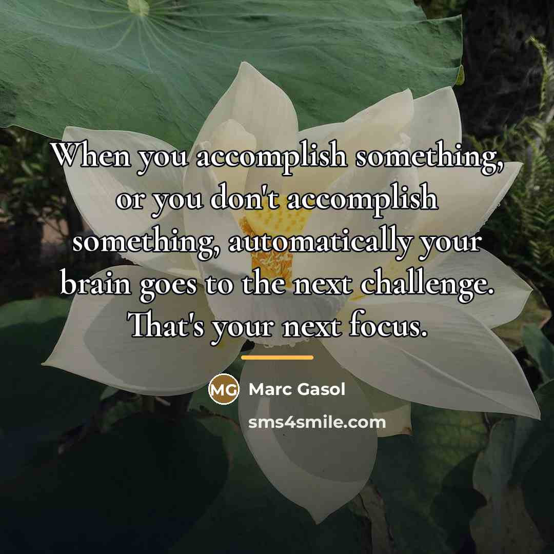 “When you accomplish something, or you don't accomplish something, automatically…” quote by Marc Gasol