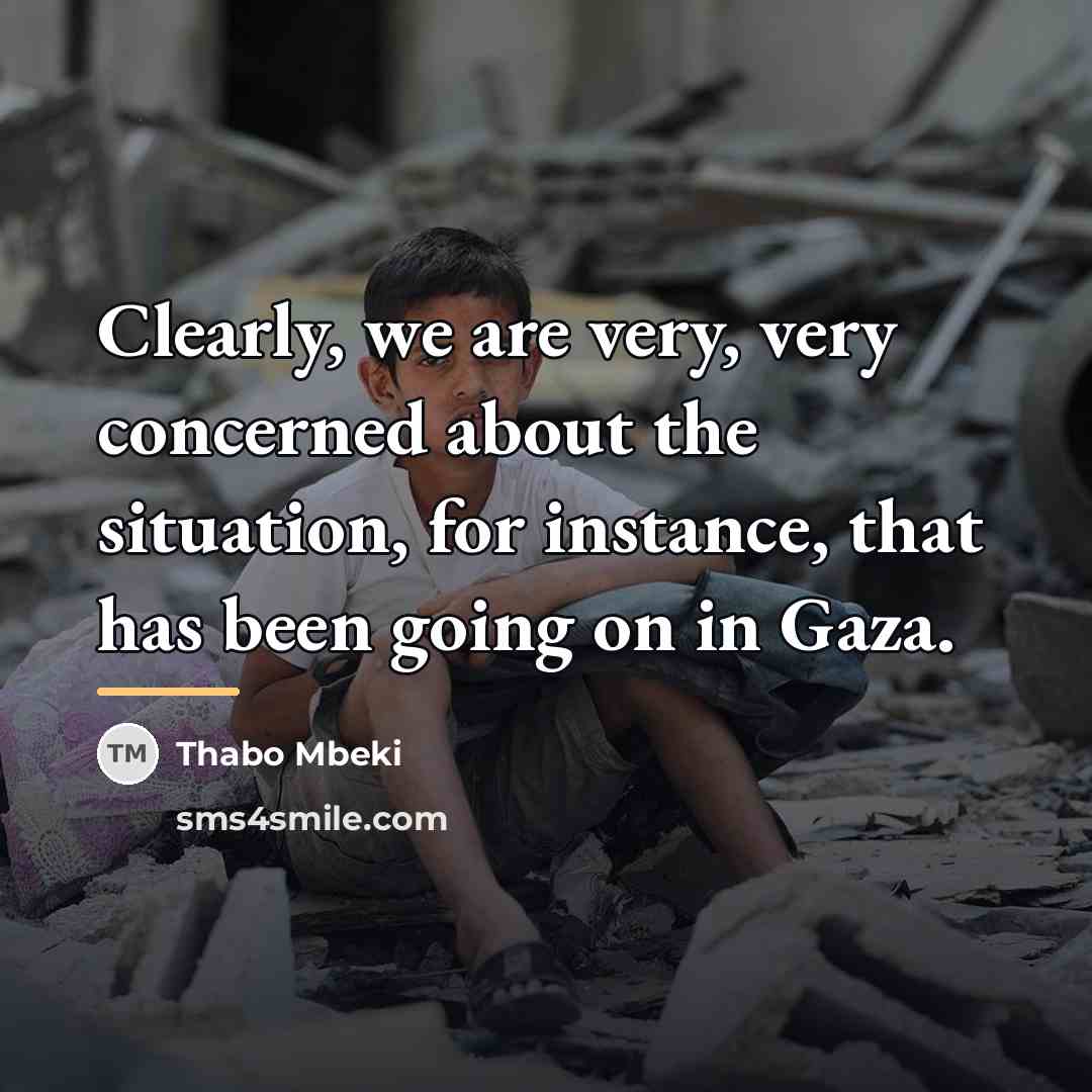 “Clearly, we are very, very concerned about the situation, for…” quote by Thabo Mbeki