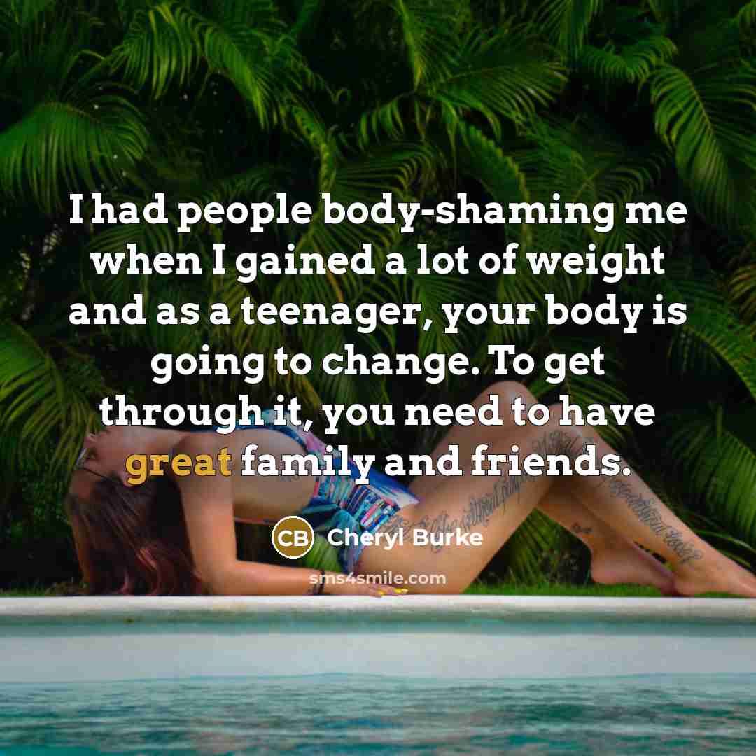 “I had people body-shaming me when I gained a lot…” quote by Cheryl Burke