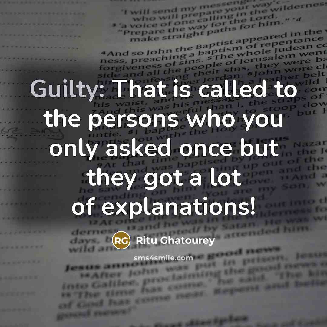 “Guilty: That is called to the persons who you only…” quote by Ritu Ghatourey