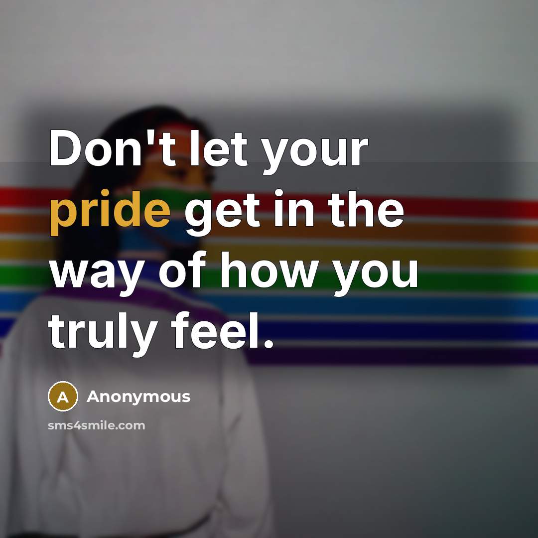 “Don't let your pride get in the way of how…” quote by Anonymous