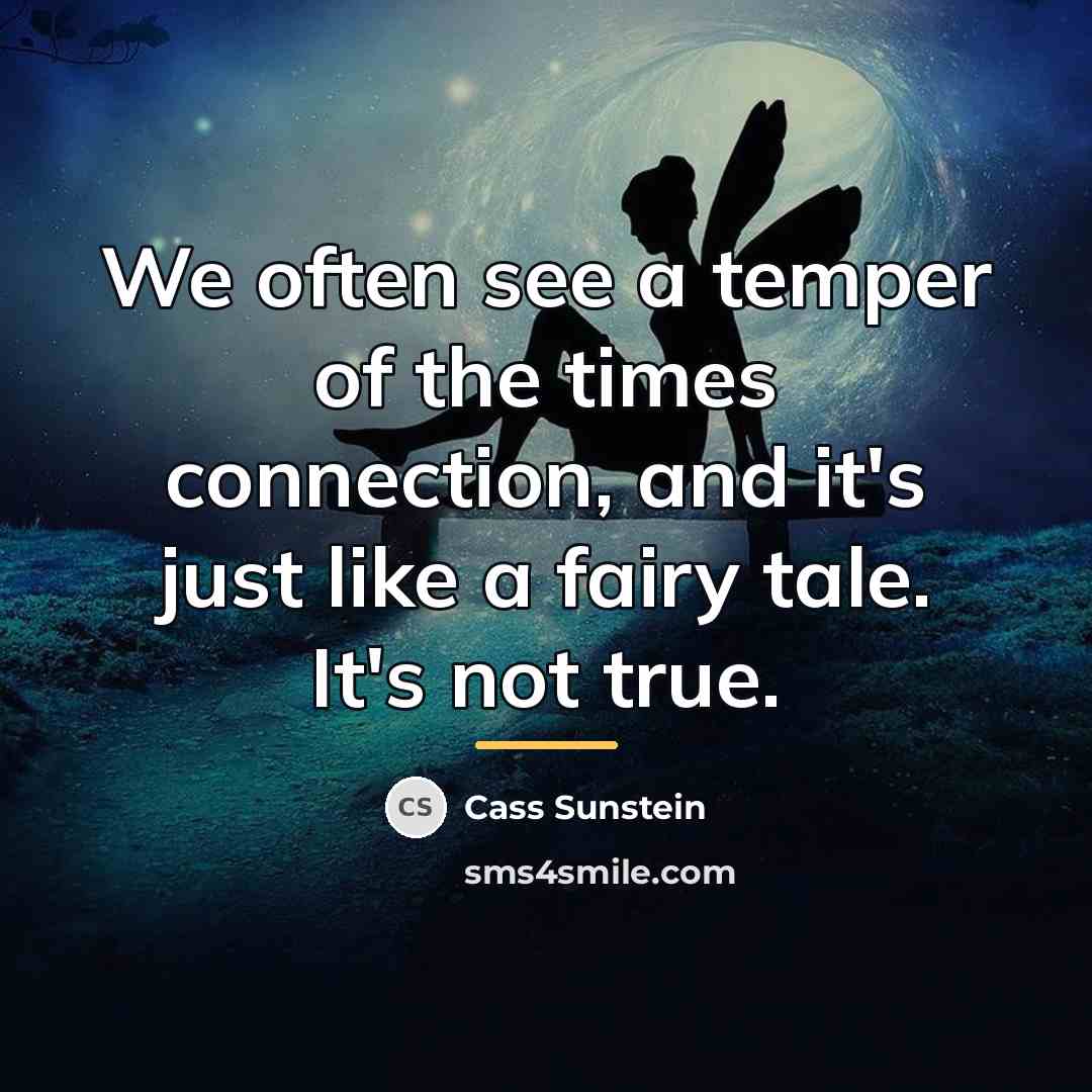 “We often see a temper of the times connection, and…” quote by Cass Sunstein