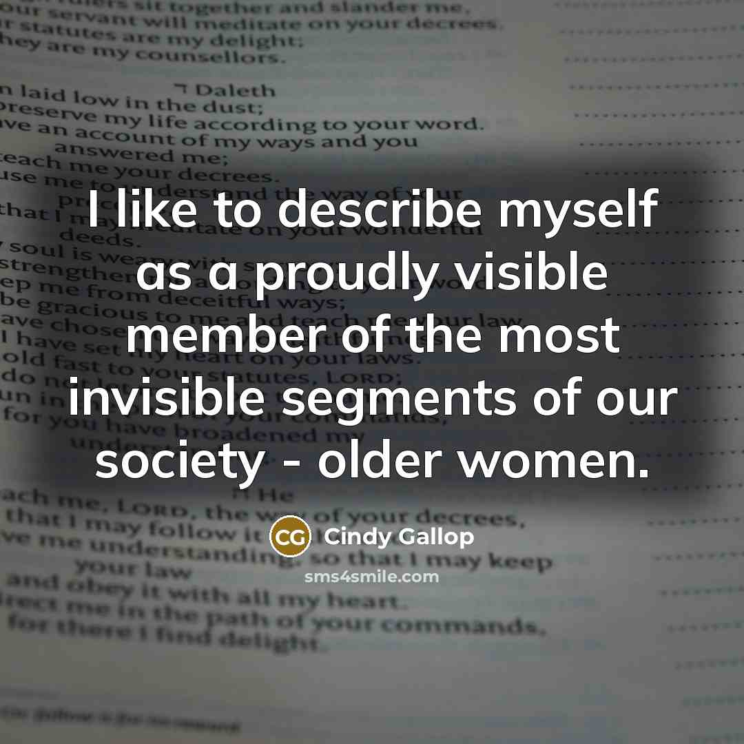 “I like to describe myself as a proudly visible member…” quote by Cindy Gallop