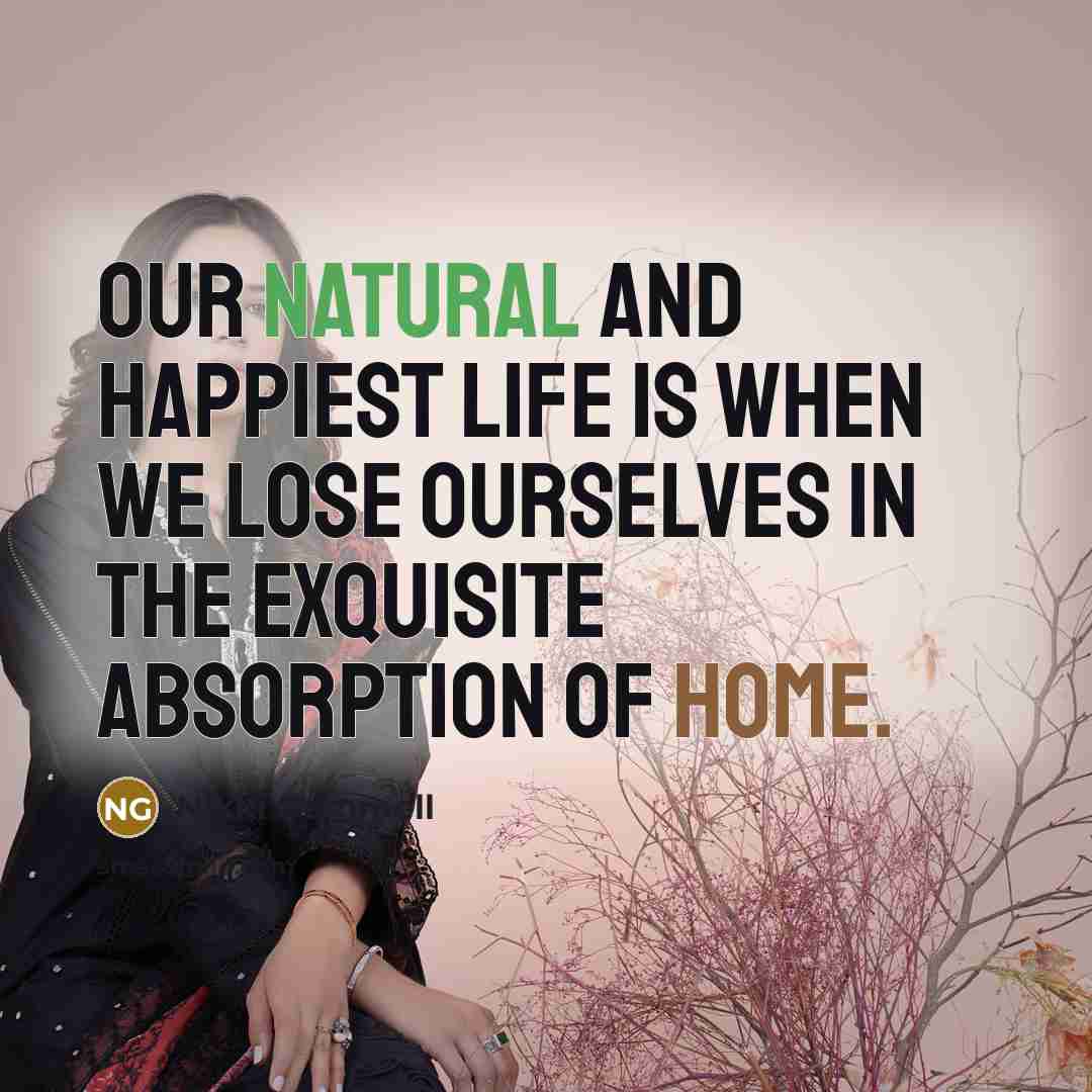 “Our natural and happiest life is when we lose ourselves…” quote by Nikki Gemmell