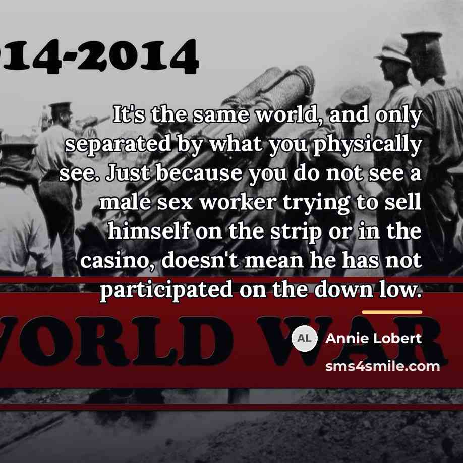 “It's the same world, and only separated by what you…” quote by Annie Lobert
