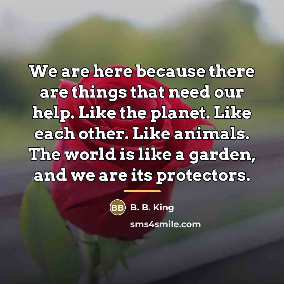 “We are here because there are things that need our…” quote by B. B. King