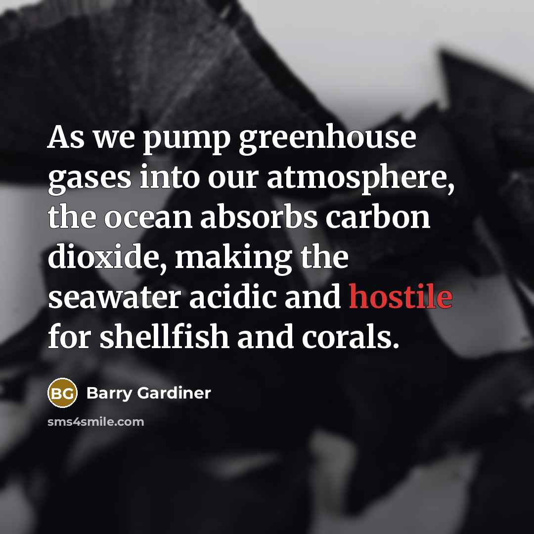 “As we pump greenhouse gases into our atmosphere, the ocean…” quote by Barry Gardiner