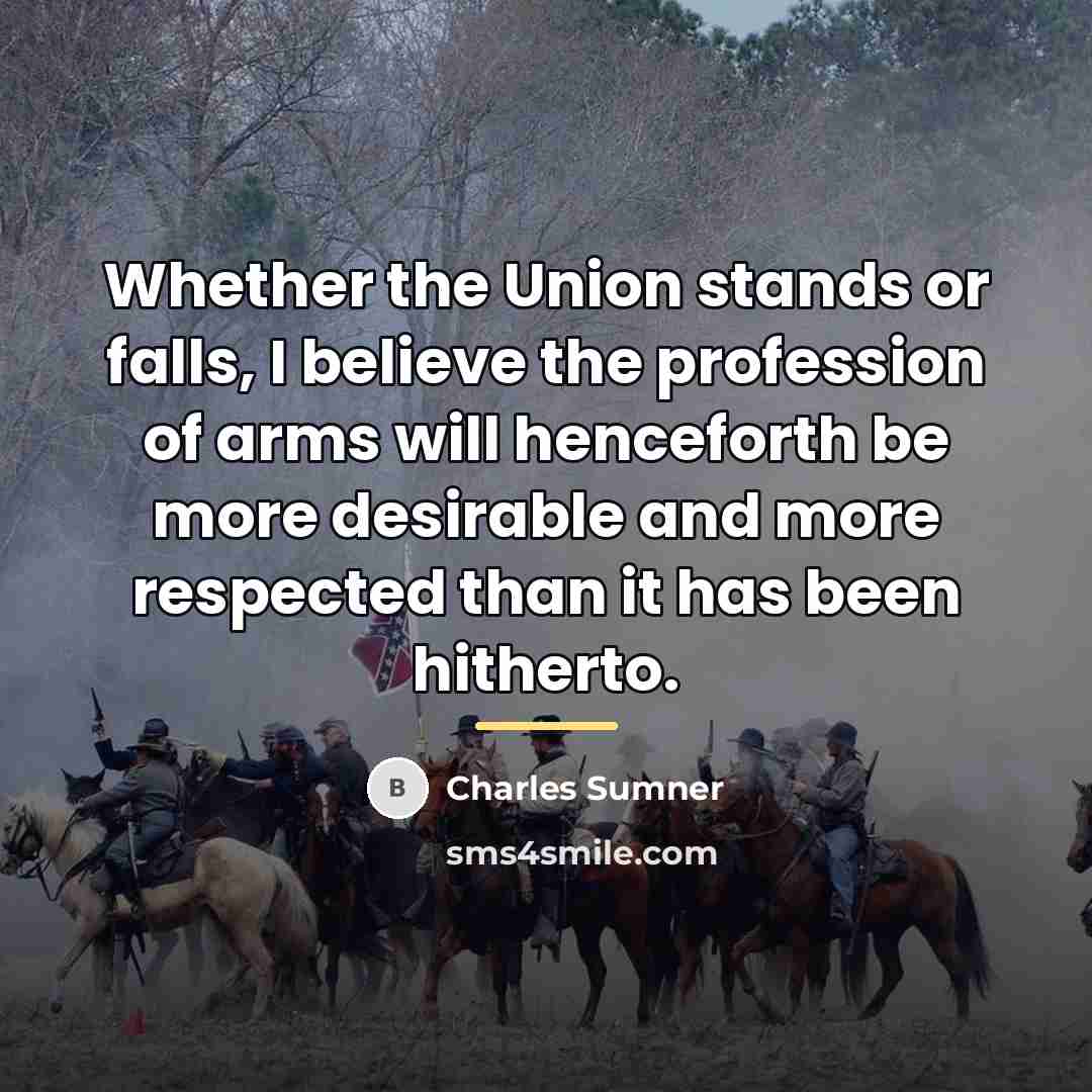 “Whether the Union stands or falls, I believe the profession…” quote by Charles Sumner