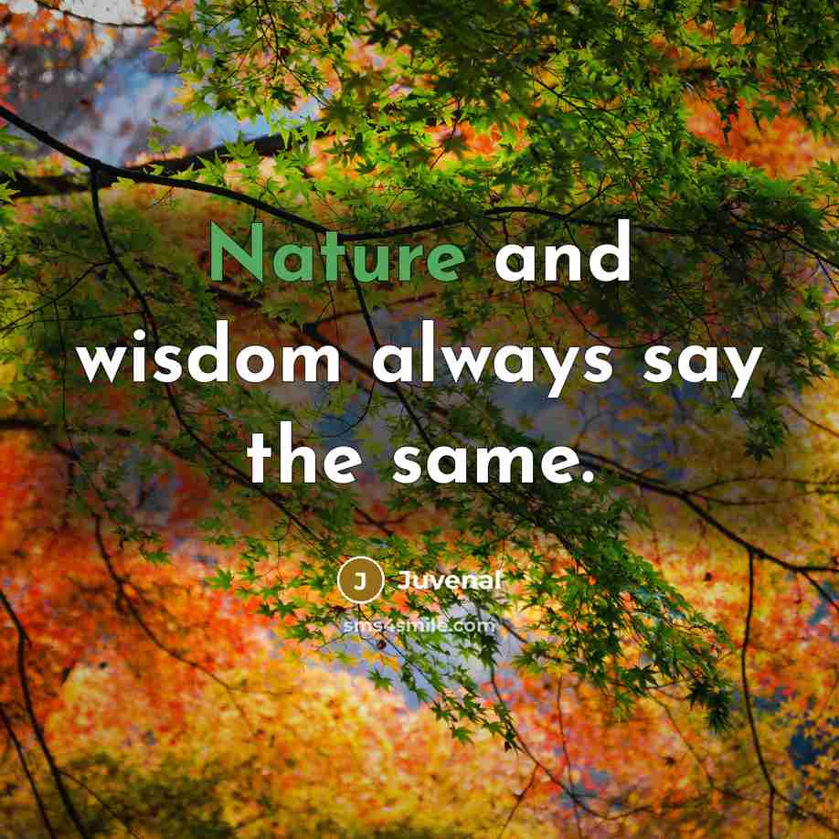 “Nature and wisdom always say the same.…” quote by Juvenal