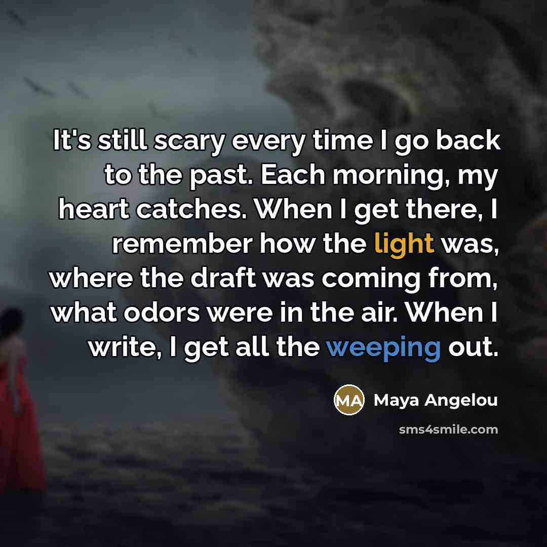 “It's still scary every time I go back to the…” quote by Maya Angelou