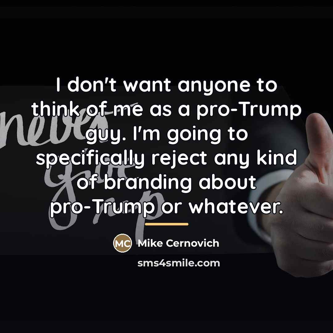 “I don't want anyone to think of me as a…” quote by Mike Cernovich