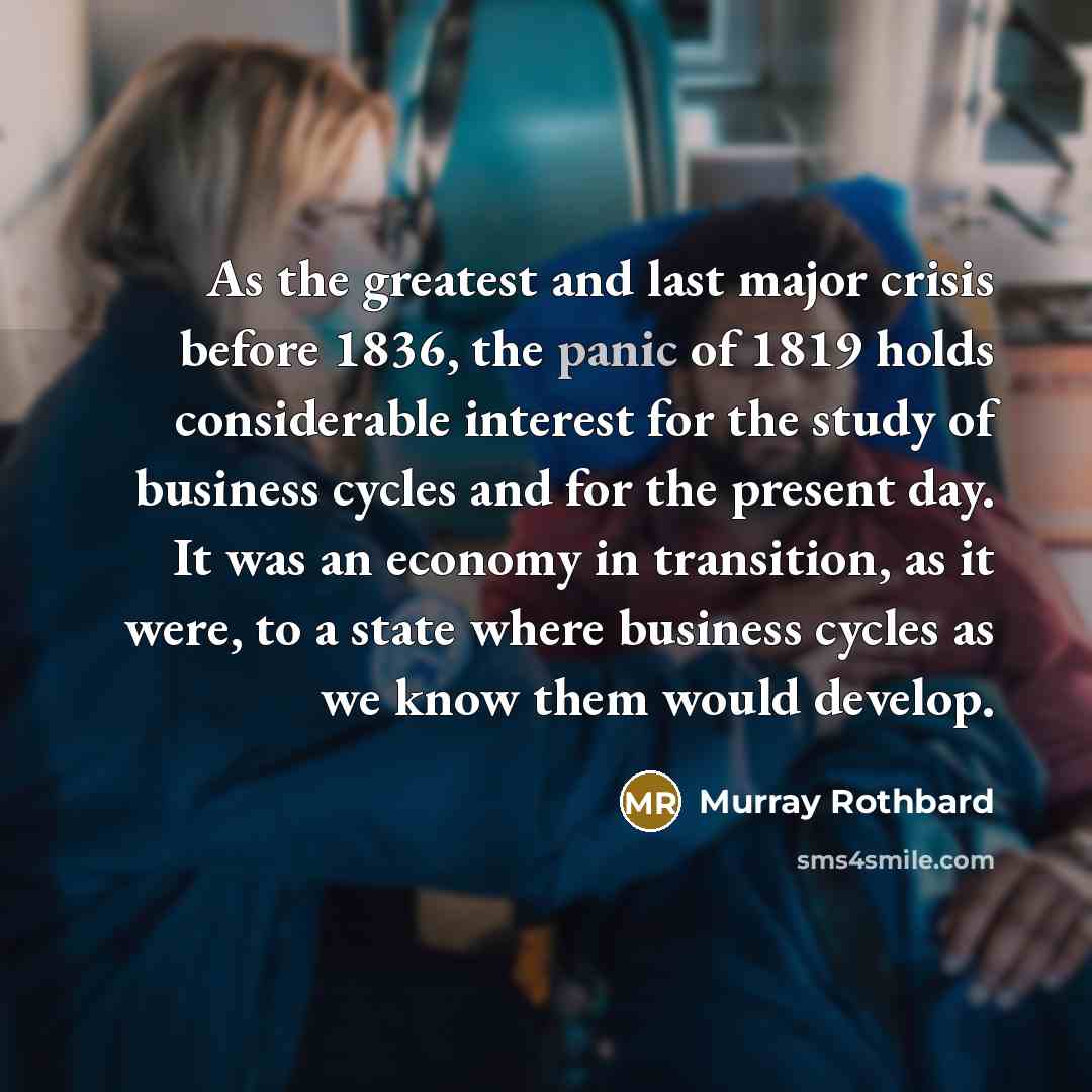 “As the greatest and last major crisis before 1836, the…” quote by Murray Rothbard