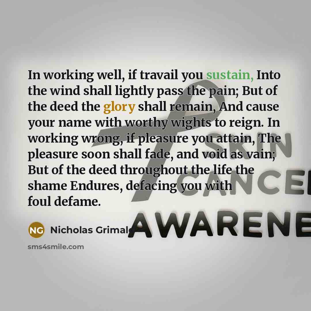 “In working well, if travail you sustain, Into the wind…” quote by Nicholas Grimald