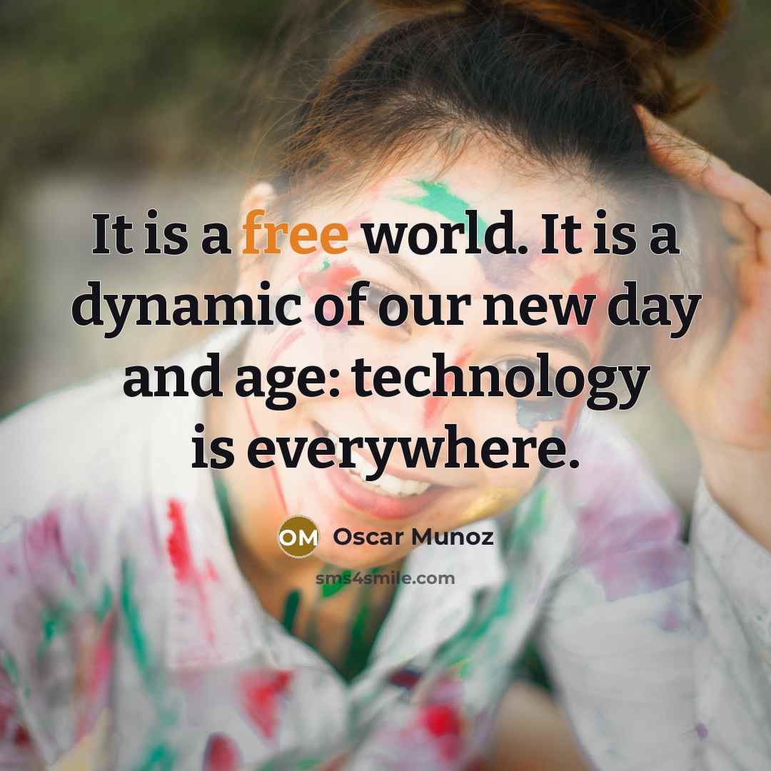 “It is a free world. It is a dynamic of…” quote by Oscar Munoz