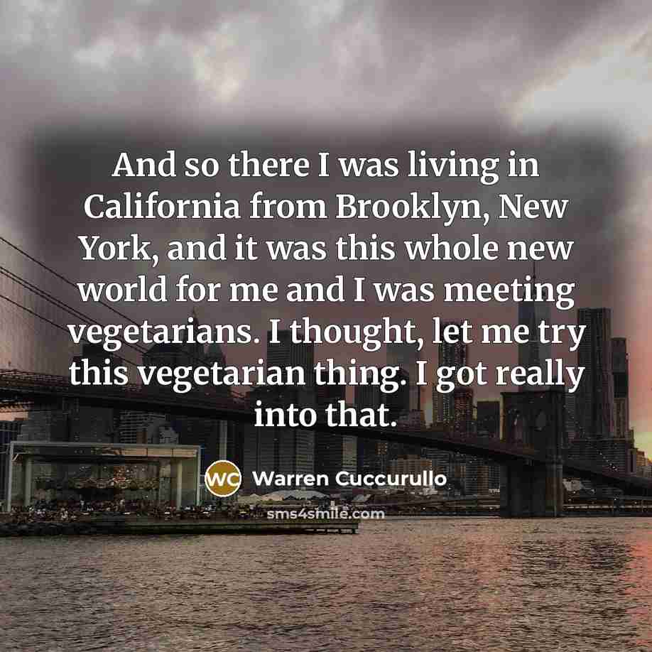 “And so there I was living in California from Brooklyn,…” quote by Warren Cuccurullo