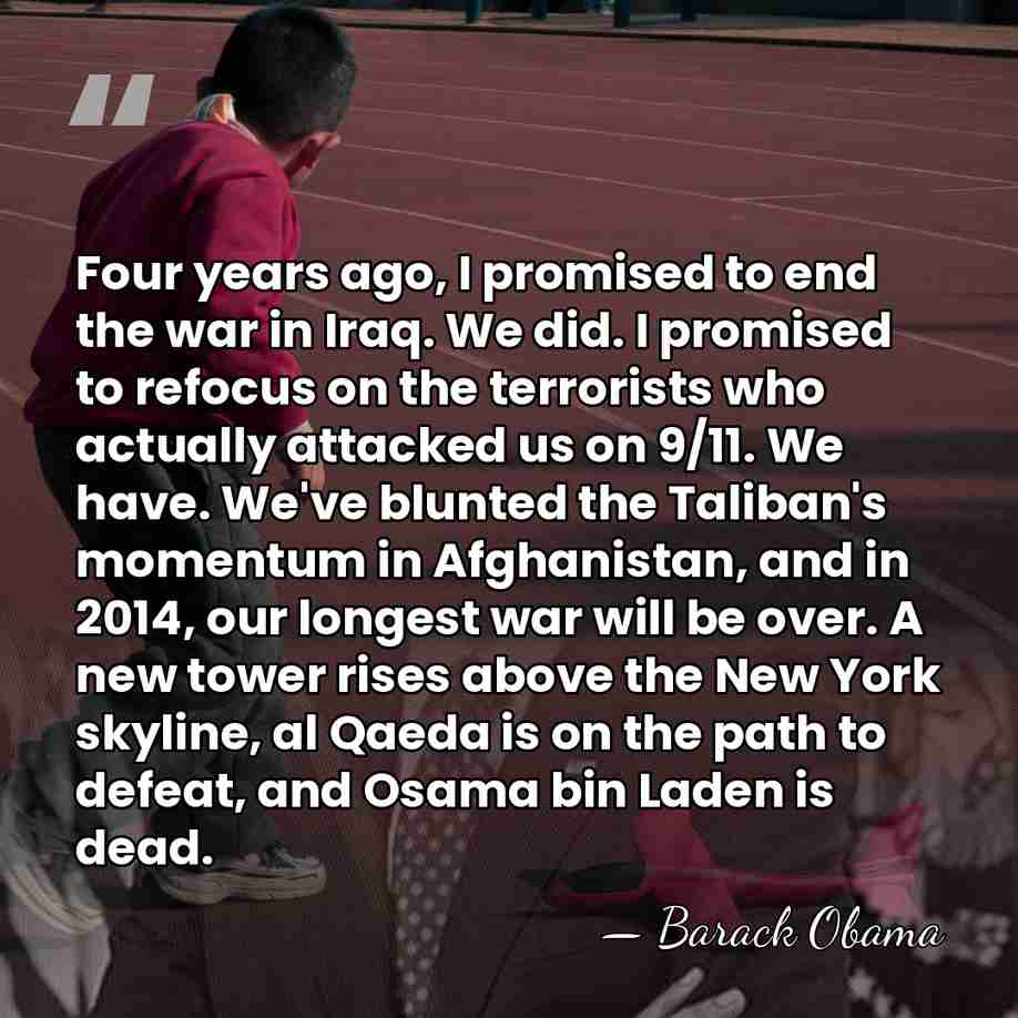 Four years ago, I promised to end the war in Iraq. We&hellip; - Barack Obama
