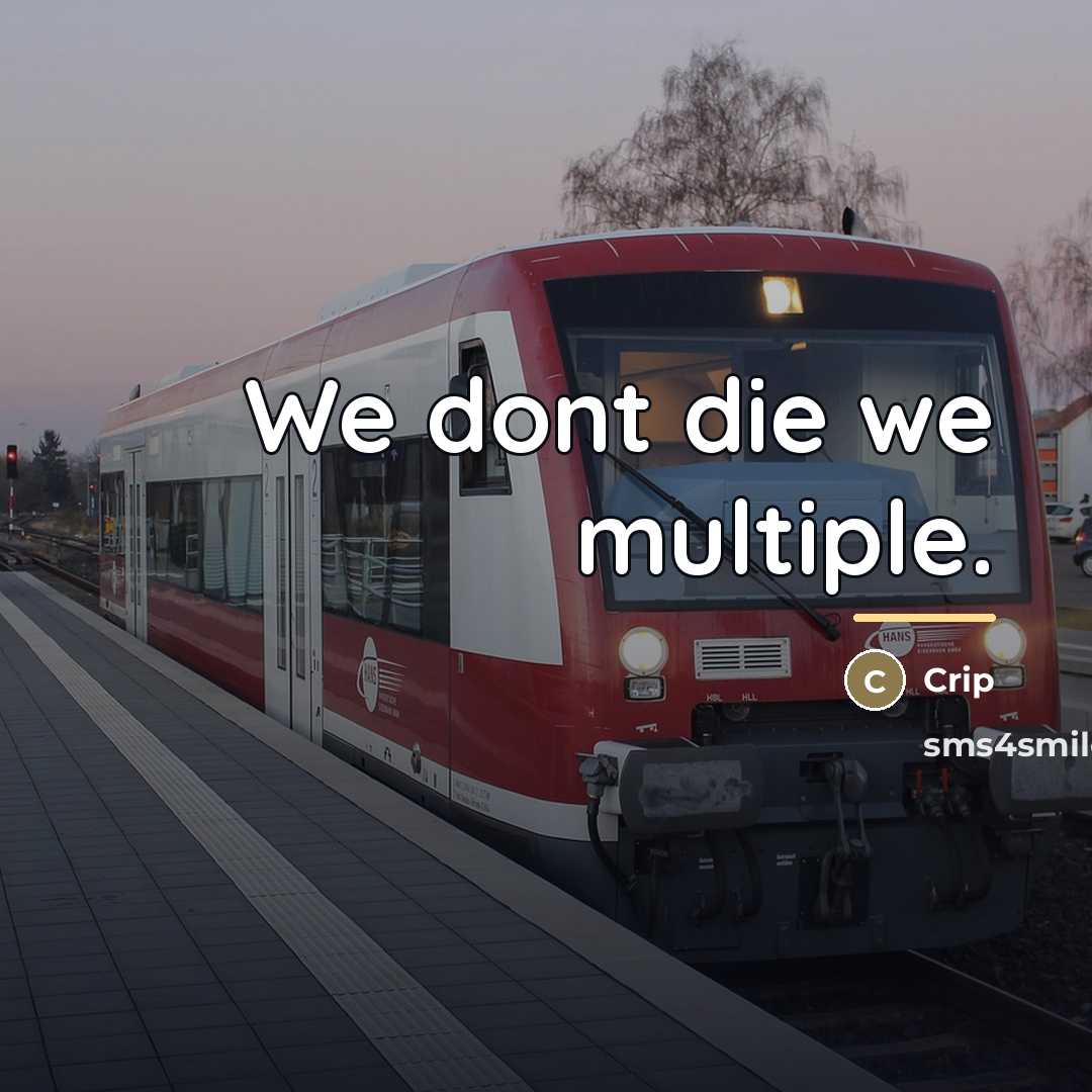 “We dont die we multiple.…” quote by Crip
