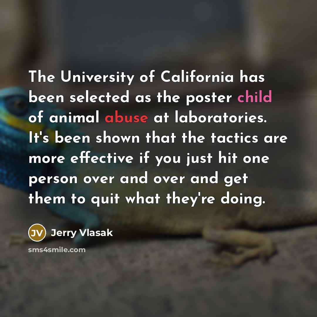 “The University of California has been selected as the poster…” quote by Jerry Vlasak