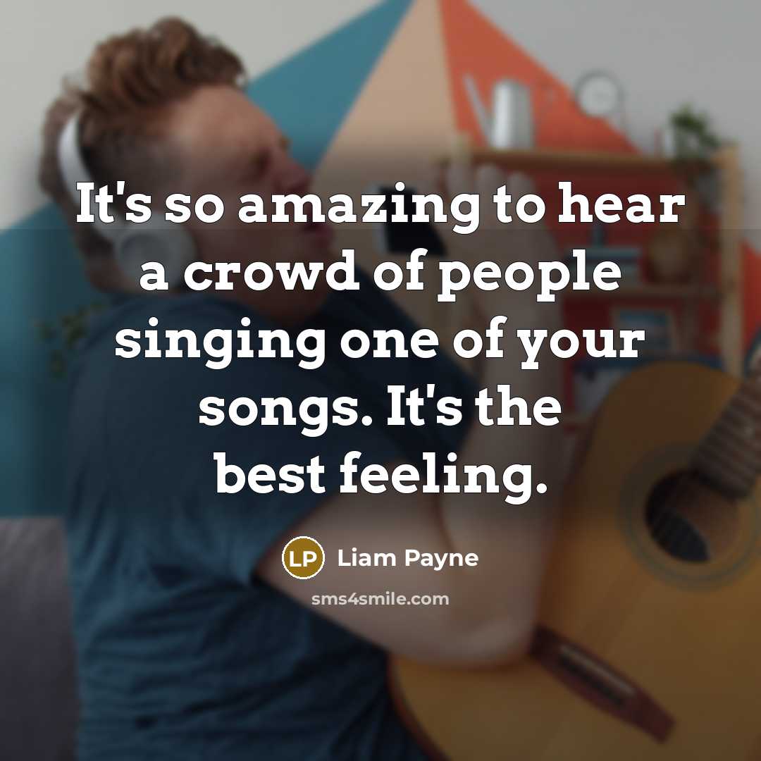 “It's so amazing to hear a crowd of people singing…” quote by Liam Payne