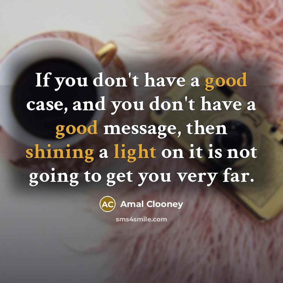 “If you don't have a good case, and you don't…” quote by Amal Clooney