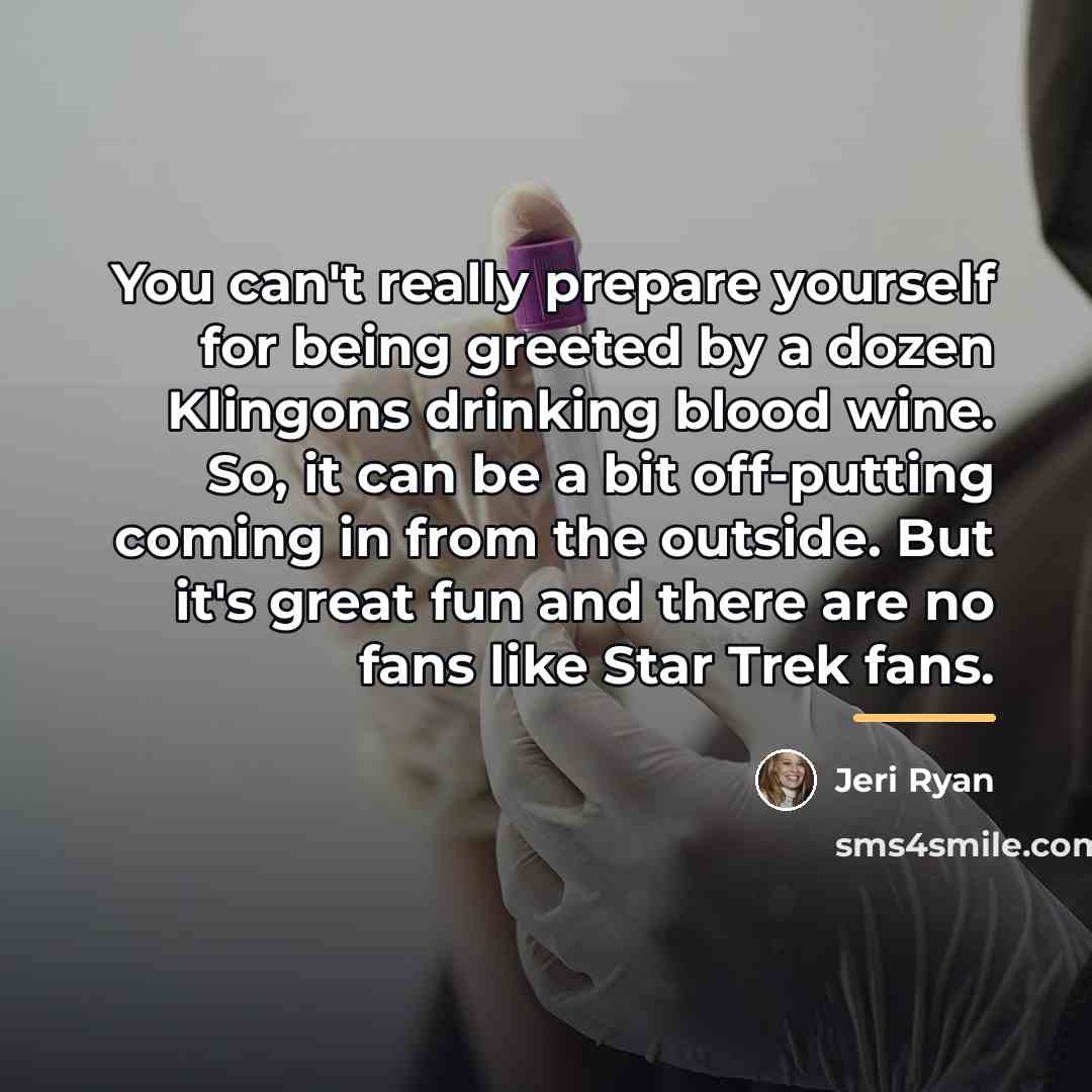 “You can't really prepare yourself for being greeted by a…” quote by Jeri Ryan