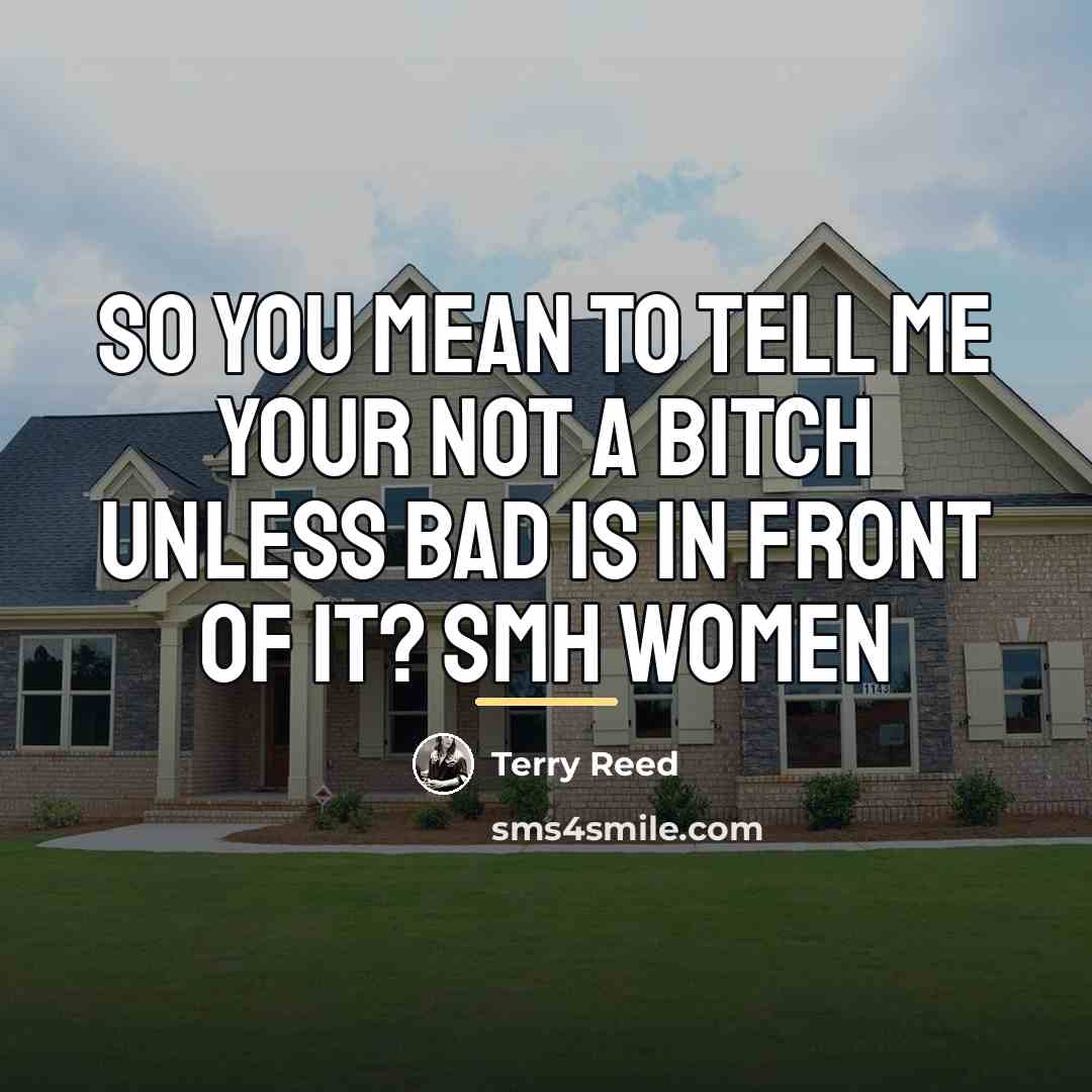 “So you mean to tell me your not a bitch…” quote by Anonymous