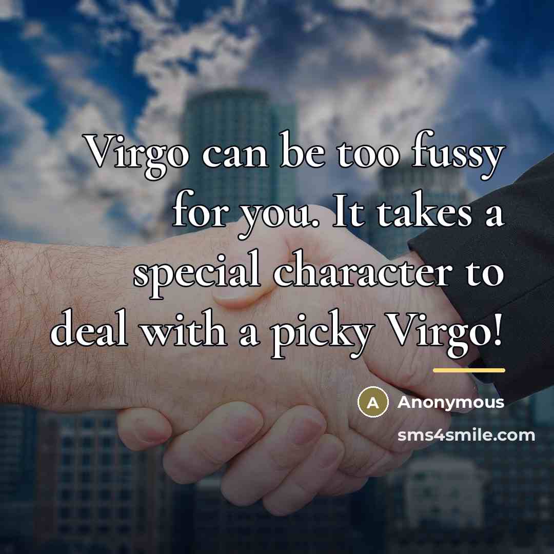 “Virgo can be too fussy for you. It takes a…” quote by Anonymous