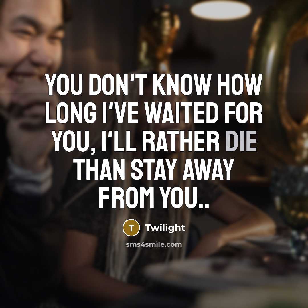 “You don't know how long I've waited for YOU, I'll…” quote by Twilight